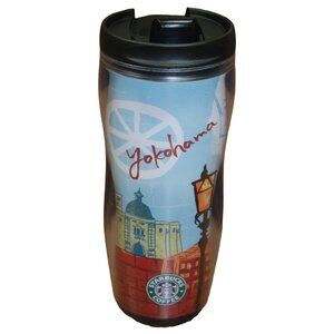 Starbucks Plastic Double Wall Tumbler 12oz Cold Drink 2008 Yokohama Japan